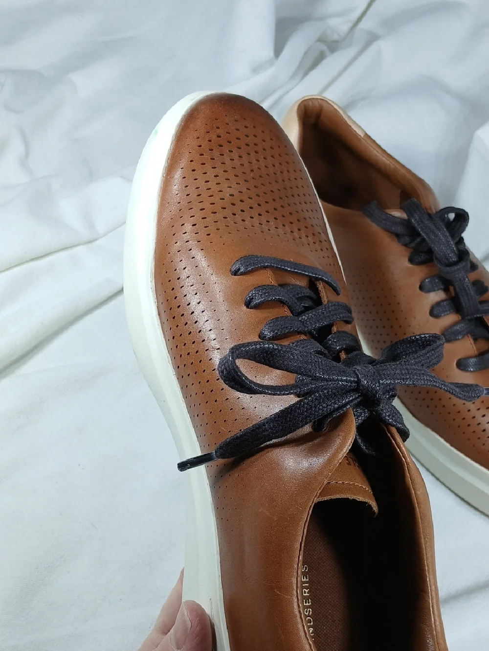 Cole Haan Men's Tan Brown Leather Slip-On Loafers